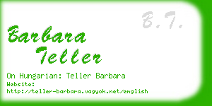 barbara teller business card